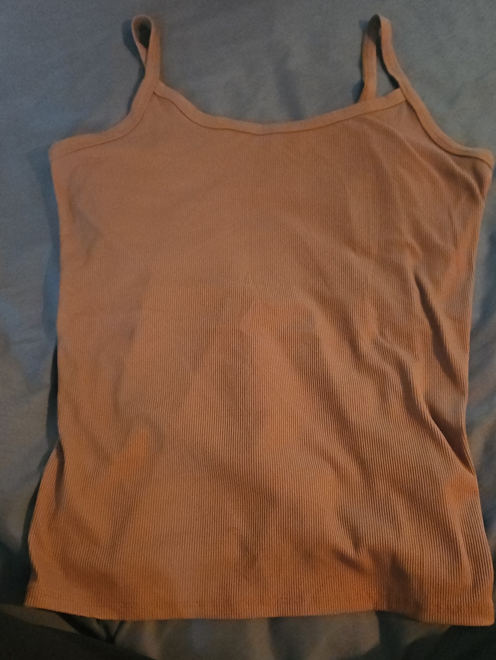 Ribbed Tan Women's Tank Top - Classic Strappy Cami